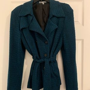 NY Collection Teal Belted Blazer!